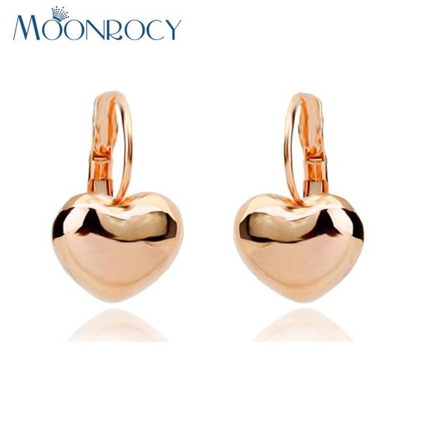 

fashion heart shape austrian crystal earring rose gold color jewelry wholesale lovers for female women stud, Golden;silver