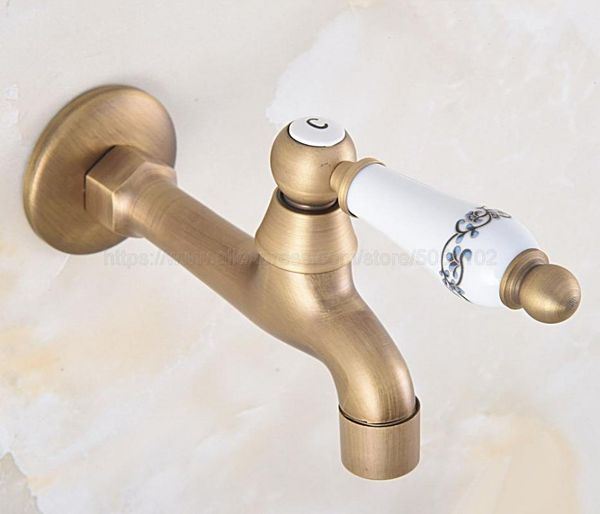 

bathroom sink faucets wall mounted mop tap vintage brass faucet single cold water tape for kitchen pool toilet bibcock zav314