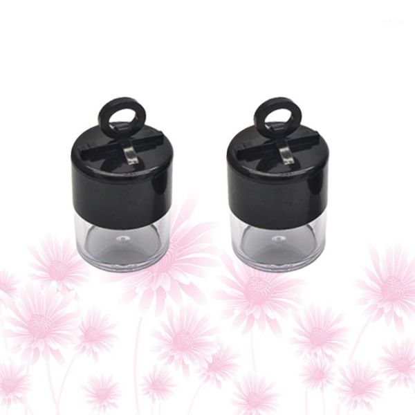 

storage bottles & jars 2pcs mini loose powder box refillable case portable subpackaging