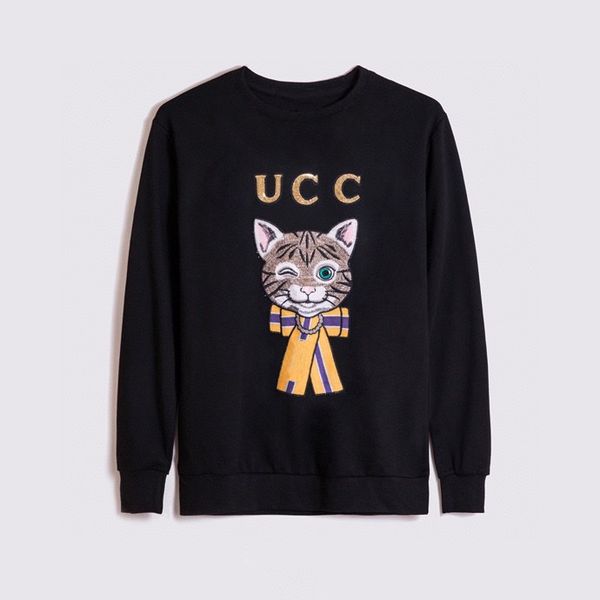 

men sweatshirts autumn winter warm fashion streetwear casual letter print man women couple pullover sweatshirts, Black