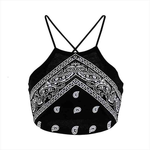 

boho printed backless womens tank vintage crop sleeveless summer korean style kawaii cropped feminino camisole, White