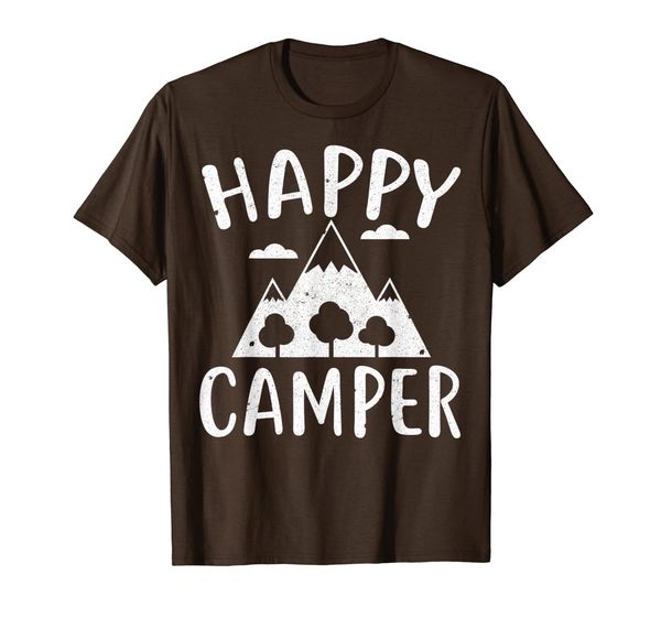 

happy camper t-shirt t-shirt funny camping gift idea shirt, White;black