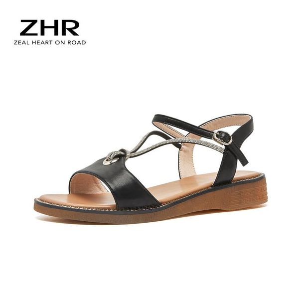 

summer style women slippers temperament fashion ladies sandals brand designer models, Black