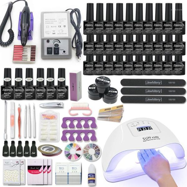 

super nail set acrylic set, 80/54w polish manicure machine 10/20/30 pcs gel tool1