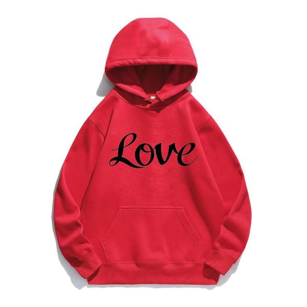 

women's hoodies & sweatshirts women hoodie love letter printed fleece long sleeve loose sweatshirt with hat girls pullovers winter, Black