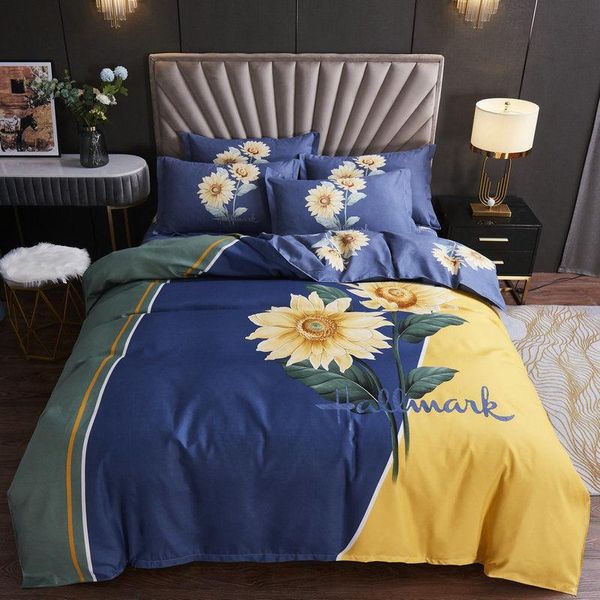 

bedding sets flowers full  polyester 4pcs set duvet cover pillowcase flat bed sheet beautiful bedspreads marry bedclothes