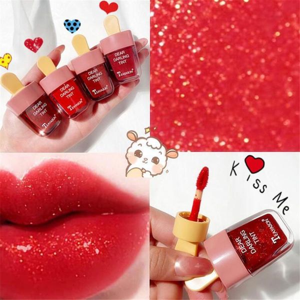

lip gloss 6 colors cute ice cream waterproof long lasting liquid lipstick sweet red tint lipbalm cosmetic