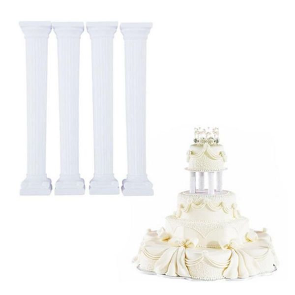 

other bakeware diy baking cake decoration supplies decorating tools cupcake stand accessories plastic roman pillar unique 4pcs
