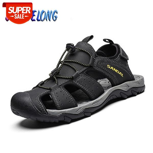 

summer men's sandals quality leather roman men beach sandals comfortable breathable male casual shoes soft man driving shoes #pl8d