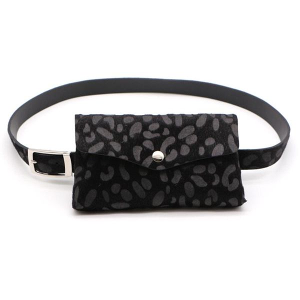 

waist bags women travelling outdoor belly fashion purse casual detachable belt faux leather portable leopard print pack
