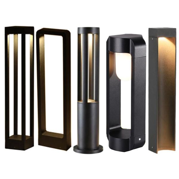 

lawn lamps outdoor garden lamp waterproof modern aluminum pillar light villa courtyard patio pathway landscape bollards