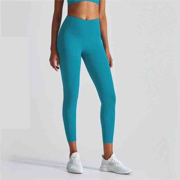 

lulu fitness tight yoga pants workout thickened cross waist peach hip high wist leggings sports women athletic gym clothing, Black