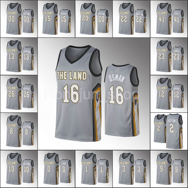 

75th anniversary diamond basketball jerseys 2021/22 printed men james sam dekker billy preston kevin love channing frye gray custom jersey, Black;red