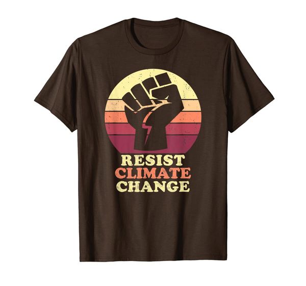 

resist climate change protest t-shirt, White;black