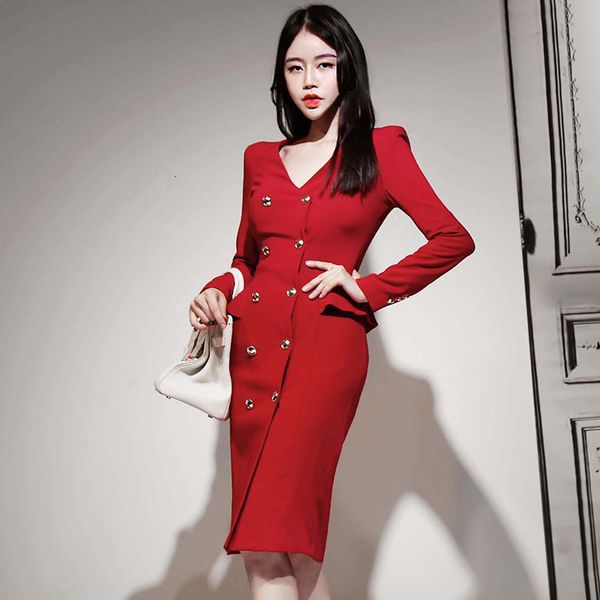 

dresses fashion women spring red e casual office lady elegant business party bodycon vestidos clothes 8f6m ob5x, Black;gray