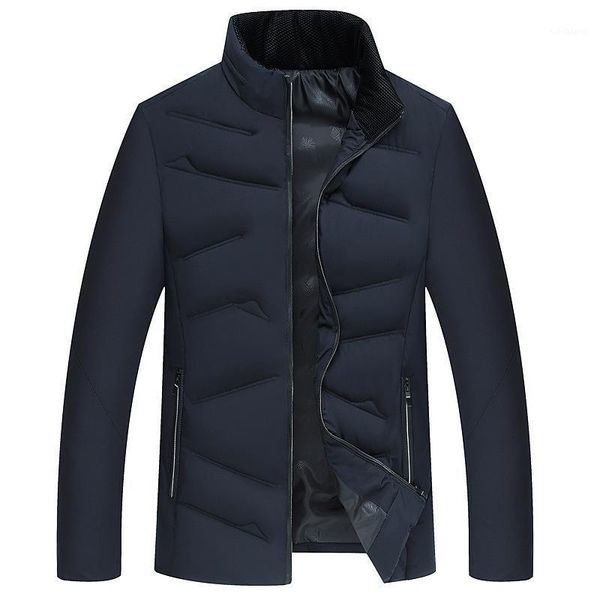 

autumn winter men's jacket coat thick thermal male warm parkas for men outdoors down cotton slim jackets coats, Black