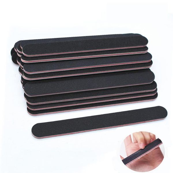 

nail files 10/100pcs sandpaper file double side sanding buffer block set black for uv gel polish manicure art tool