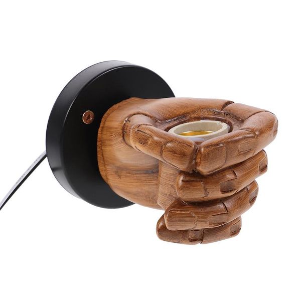 

wall lamp 1 set decorative light holder bedroom cafe bar fist shaped base