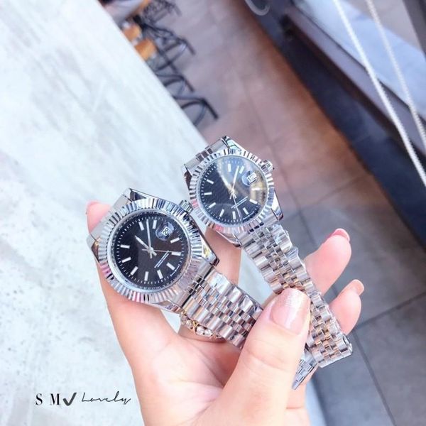 

2022 designer's datejust lover's quartz watch luxurious role wristwatch stainless steel waterproof watches men classic designer ti, Silver