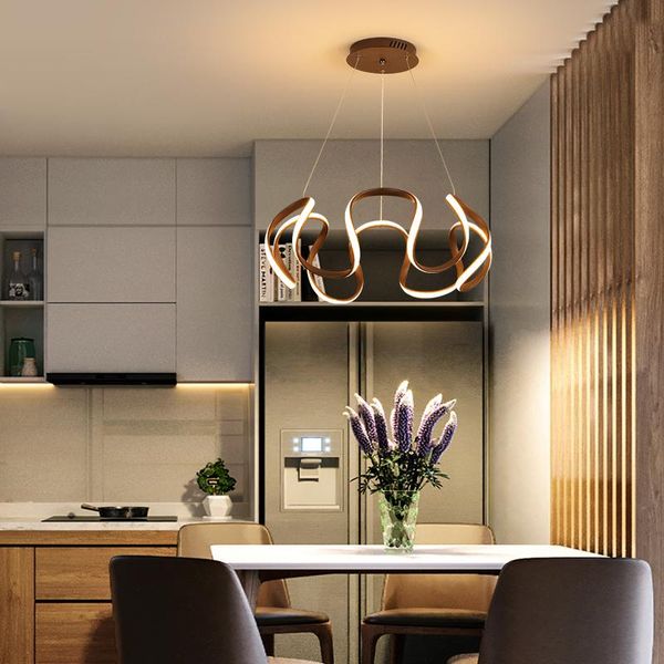 

pendant lamps gold/white/black home modern led light for living room dining hanging ceiling lamp fixtures