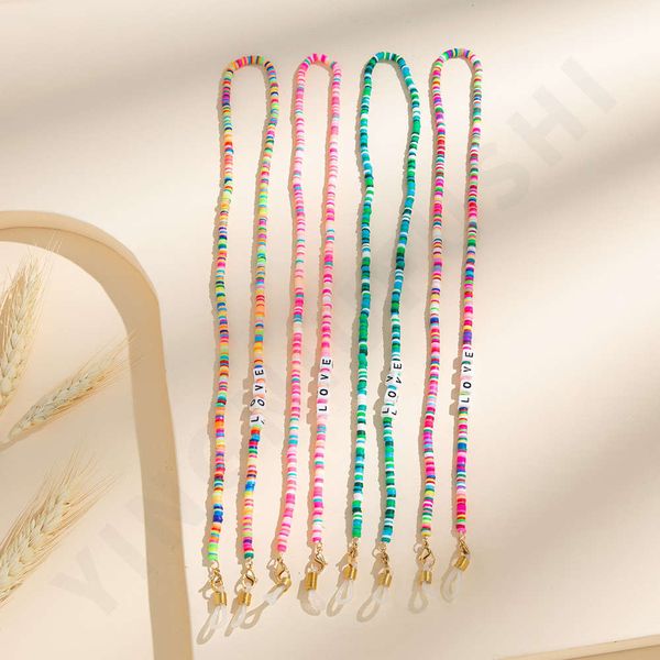 

love soft ceramic glasses mask chain hanging neck rope