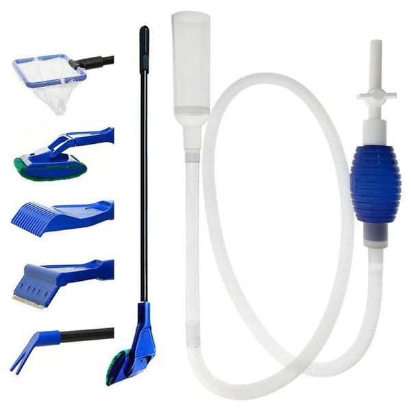 

decorations aquarium fish tank cleaning kit tools algae scrapers set diy water changing cleaner accessories
