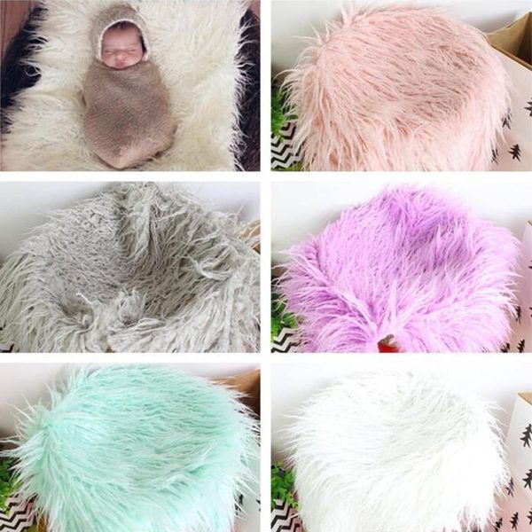 

born pography props soft baby fur blankets faux background cute infant kids towel & swaddling