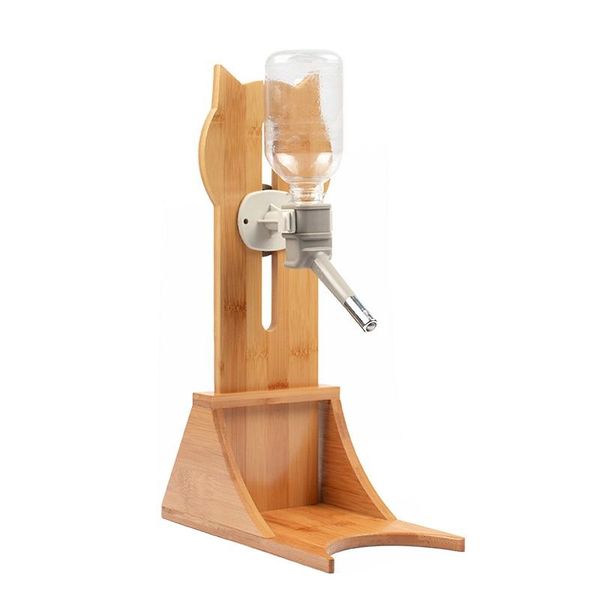 

adjustable cat water dispenser hanging rack non-wet mouth ball flowing plastic kettle holder stable durable pet supplies bowls & feeders