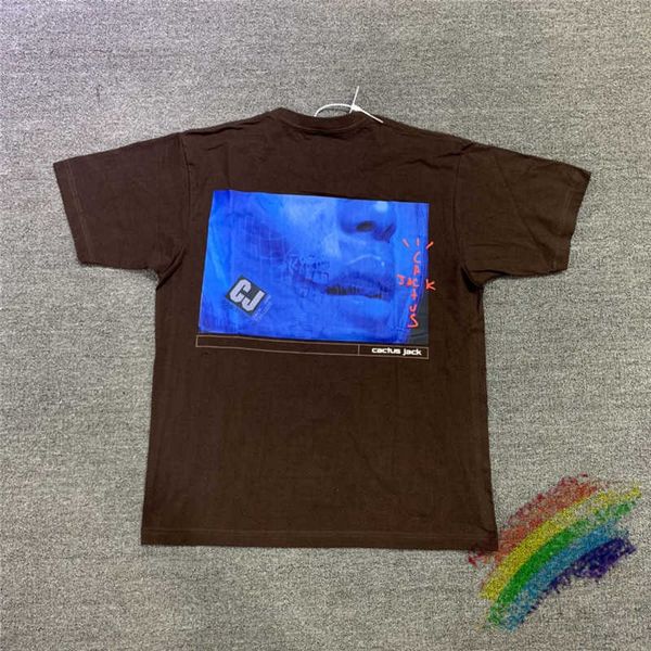 

men's t-shirts t shirts ss travis scott cactus jack digital girl t-shirt men women streetwear brown acid washed jackboys tee kldi, White;black