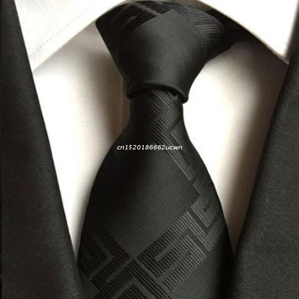 

bow ties men classic black woven jacquard business tie casual neck accessory dropship, Black;gray