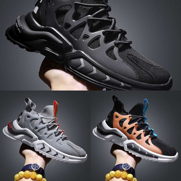 

Casual shoes Men's shoes personality fashion Casual mechanical sports style leisure single net red same men's LCW1 37SQ, Black