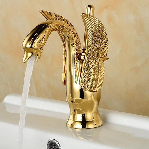 

european style antique faucet swan and cold washbasin bathroom household wash basin retro heightening sink faucets