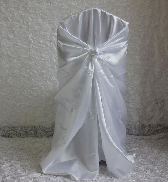 

chair covers 100pcs white satin cover for wedding restaurant banquet home party dinner decoration