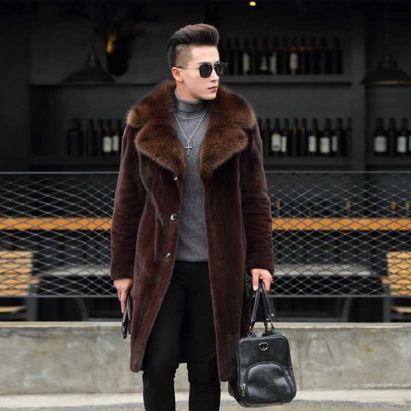 

2021 men's parka coats mink coat whole american legend fur wear, Black