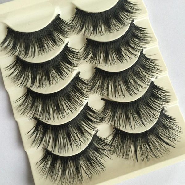 

5pairs handmade soft eye makeup beauty natural long black fake lashes thick false eyelashes extension tools1