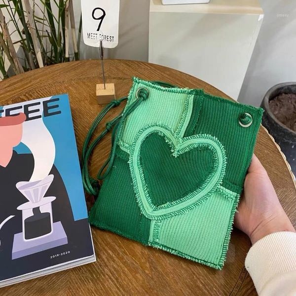 

evening bags retro women's mini crossbody vintage design ladies heart stitching purse handbags cool girls y2k pouch small shoulder bag1