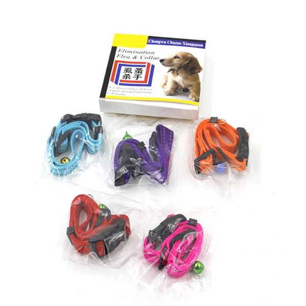

dog collars & leashes pet collar anti-flea neck strap with bell for dogs,cats nylon adjustable firm