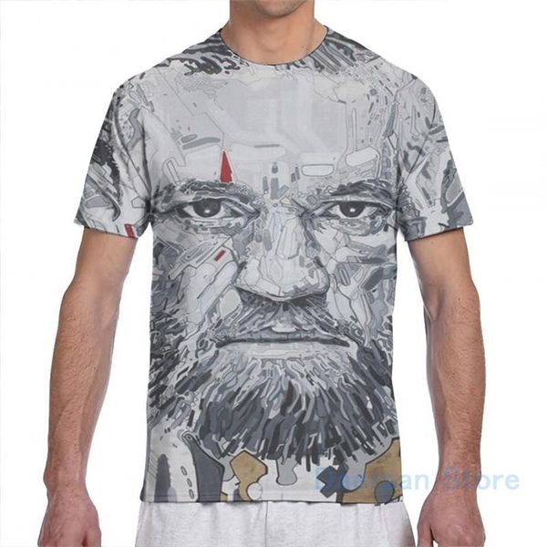 

men's t-shirts conor mcgregor art men t-shirt women all over print fashion girl t shirt boy tees short sleeve tshirts, White;black