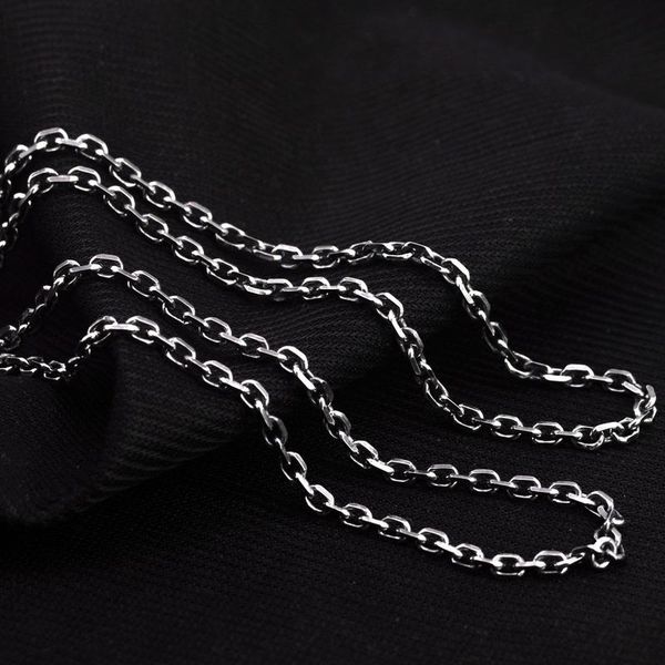 

chains trendy men and women necklace ins thai silver retro personality fashion cross too horn chain hundred matching