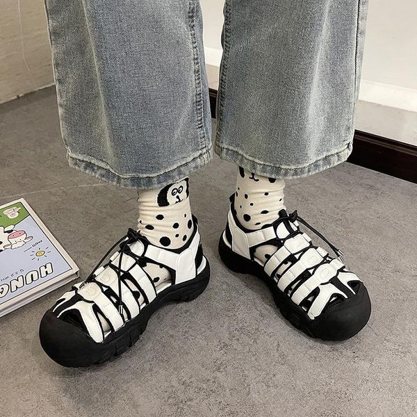 

sandals all-match baotou ladies summer fashion trend casual sports beach, Black