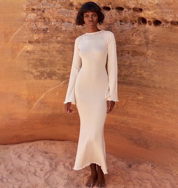 

casual dresses 2021 long-sleeved backless lace-up mid-length temperament dress, Black;gray