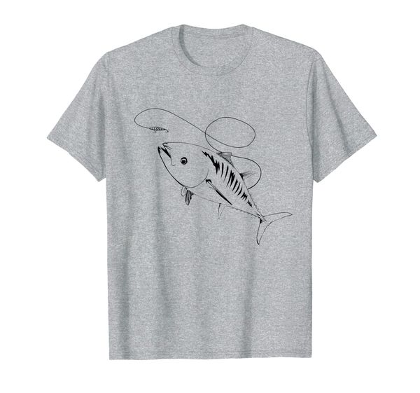 

tuna fishing with lure funny t shirt men women gift, White;black