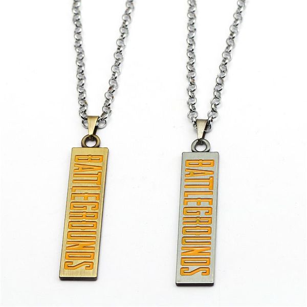 

game playerunknown's battlegrounds necklaces pubg metal pendant necklace for women men jewelry colar christmas gifts hc, Silver
