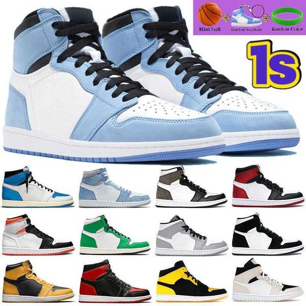 

high 1 1s university blue mens basketball shoes unc pollen patent bred hyper royal shadow dark mocha lucky green twist women men sneakers