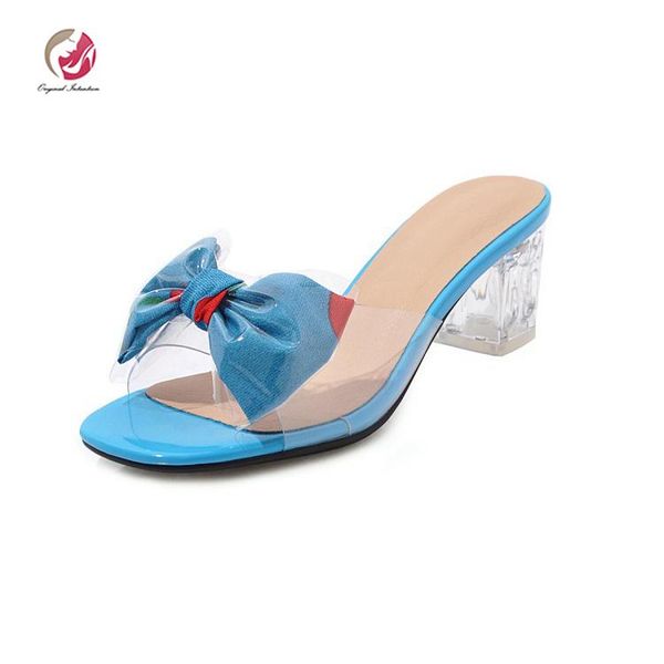 

dress shoes original intention women sandals open toe square heel 2021 super stylish blue white yellow woman us 3-.5, Black