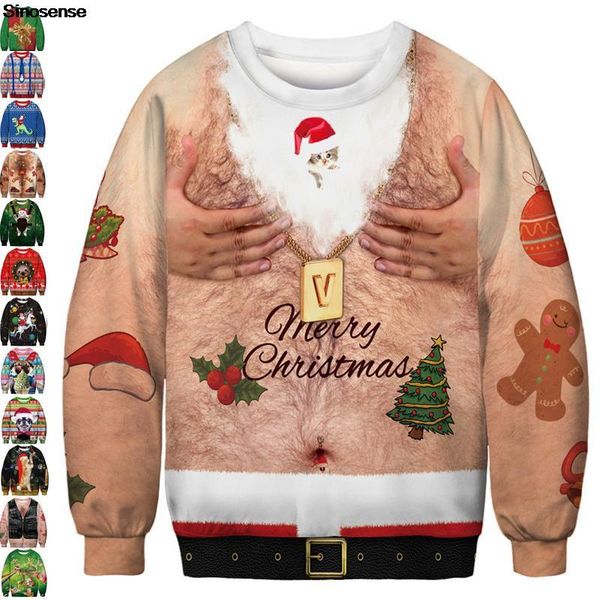 

men's sweaters ugly christmas sweater men women year eve holiday funny sweatshirt couple xmas pullover jumpers, White;black