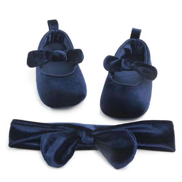 

baby girl fashion cute bowknot soft sole shoes casual first walkers 0-18m toddler infant solid crib with headband