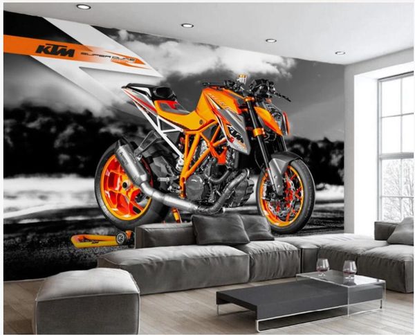 

wallpapers 3d wallpaper custom po any size mural black and white simple yellow motorcycle wall murals for living room