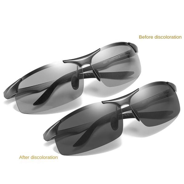 

outdoor eyewear men's intelligent polarized sunglasses classic anti glare discoloration driving glasses-bs8003