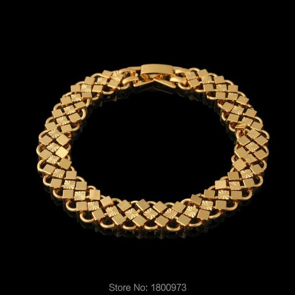 

trendy gold color fashion jewelry wide12mm bracelets bangles chain & link bracelet men link,, Black